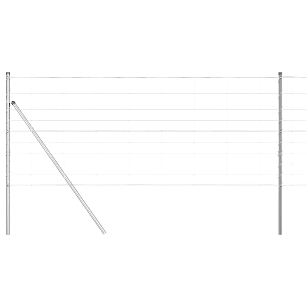 Wildzaun Silber 25 x 1 m Verzinkter Stahl